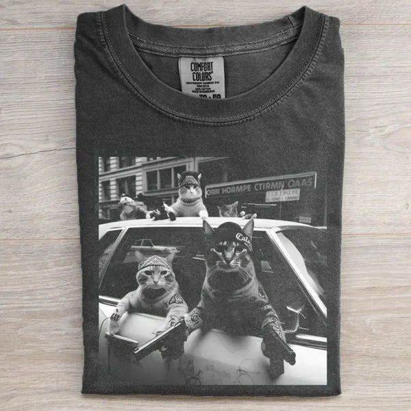 Camiseta Gang dos Gatos Retro