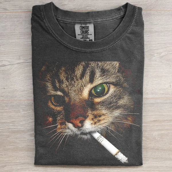 Camiseta Regular Gatinho da Depre