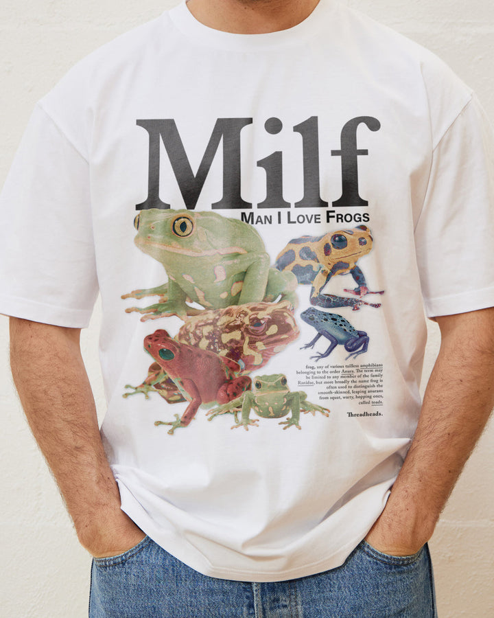 Camiseta Unissex 'Man I Love Frogs' Threadheads - Algodão Premium e Conforto