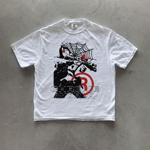 Camiseta Oversized 2yK Word Chrome Vintage
